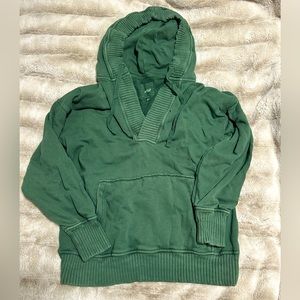 AERIE Down-to-Earth Henley Hoodie - Sycamore